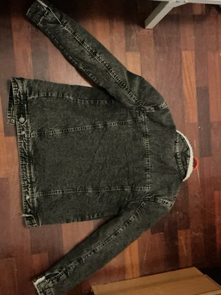 Chaqueta vaquera Lefties negra con borreguito