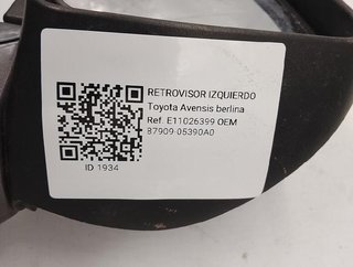 Toyota 87909-05390a0 retrovisor izq avensis 1934