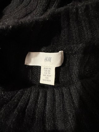Vestido de punto negro H&M