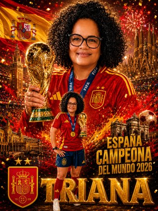 Lámina personalizada Campeón del Mundo 2026