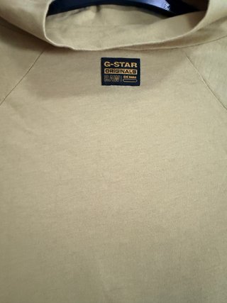 Camiseta G-Star Raw Manga Larga Talla XL Mostaza