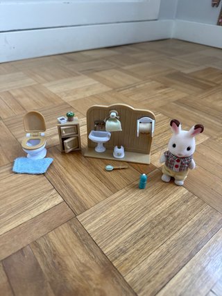 Set Baño Coco Conejo Chocolate Sylvanian Families