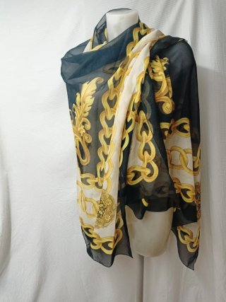 Foulard donna bellissimo disegno, giallo e nero