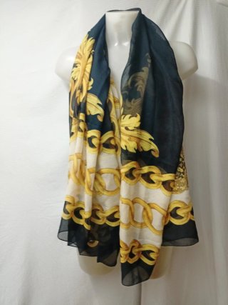 Foulard donna bellissimo disegno, giallo e nero