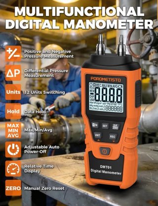 Manómetro Digital de Precisión DMT01 – Control Pro
