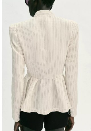 Blazer peplum Zara rayas