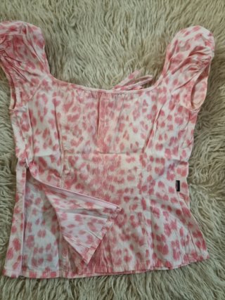 Top Moschino Jeans vintage animalier