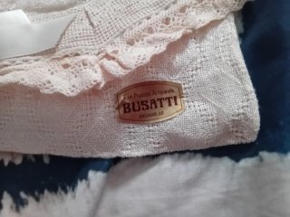 Fazzoletto + busta in pizzo e raso anni 80 Busatti