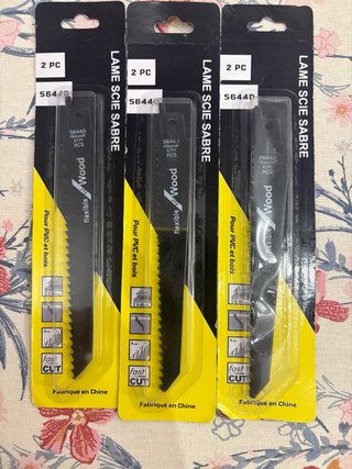 6 hojas de sierra para madera y PVC