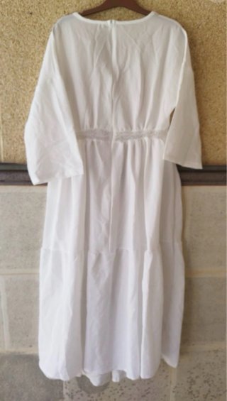 Vestido Blanco Ibicenco • Boho • Midi • Talla M