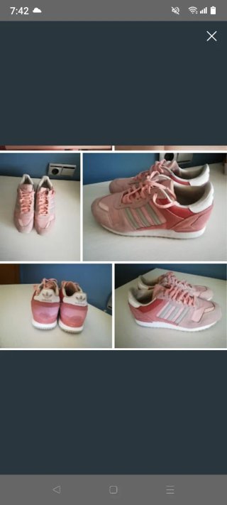 Zapatillas Adidas rosas y grises