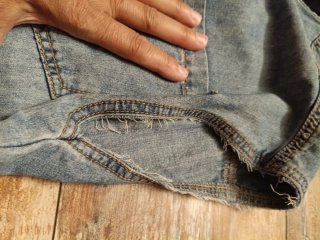 Tutina jeans corta smanicata con coulisse