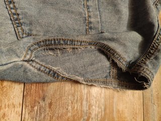 Tutina jeans corta smanicata con coulisse