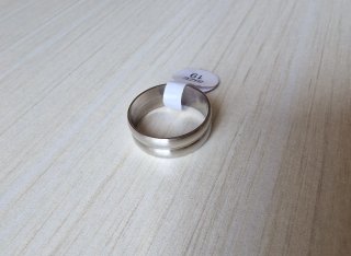 Anello uomo acciaio inox misura 19