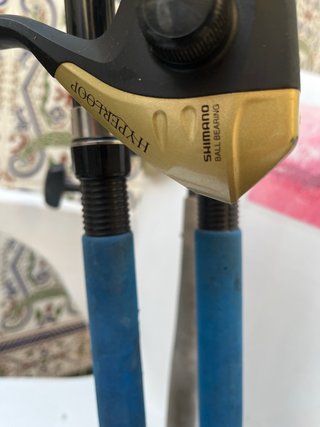 Cañas de pesca embarcación
