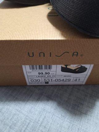 Sandalias Unisa Negras Cuña