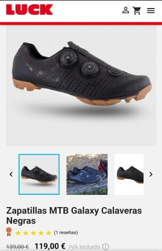Zapatillas Luck MTB  Ciclismo Negro Mate calaveras