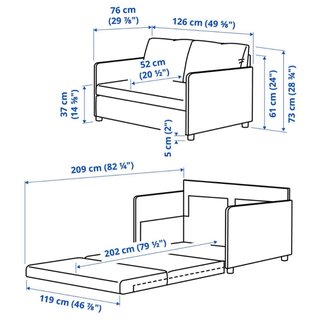 Sofá cama Fridhult amarillo Ikea