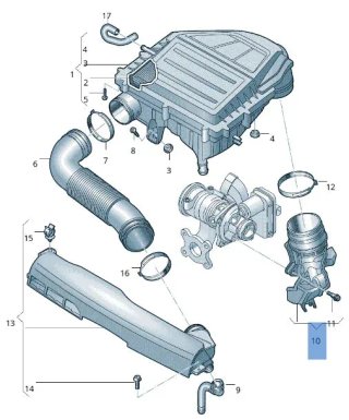 Tubo Turbocompresor VW 04C129656L
