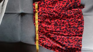 Minifalda animal print roja