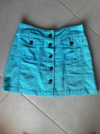 Conjunto Zara Chaqueta y Falda Turquesa