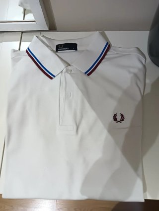 Polo Fred Perry Blanco Talla M