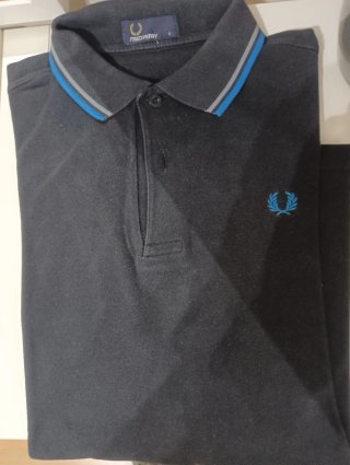 Polo Fred Perry Negro Talla S