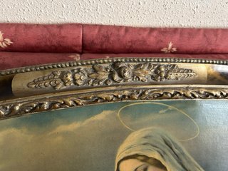 Pareja Marcos Ovalados Láminas Religiosas Antiguas