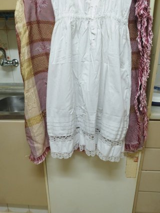 Vestido Belle Époque encaje blanco siglo XX