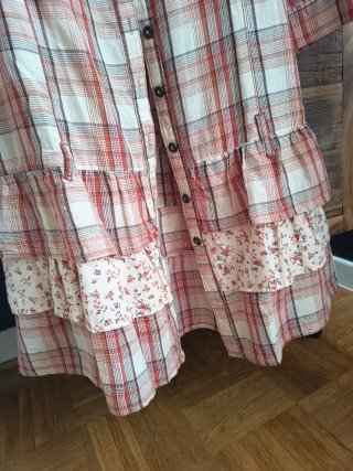 Vestido camisero de cuadros