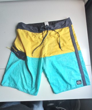 Bañador Quiksilver Talla 34 Amarillo/Turquesa