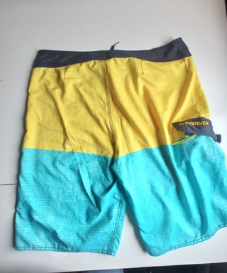 Bañador Quiksilver Talla 34 Amarillo/Turquesa