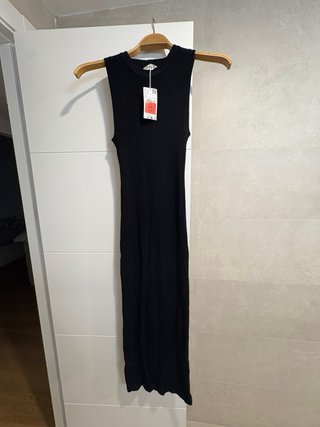 Vestido largo negro Mango Talla XS