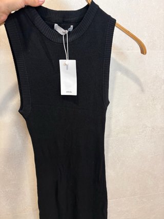 Vestido largo negro Mango Talla XS