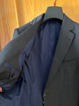 Chaqueta de traje gris hombre