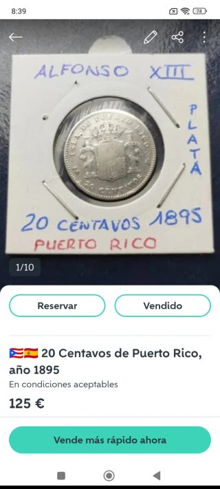 🇵🇷🇪🇸 OFERTA‼️ 2 Monedas de plata Puerto Rico