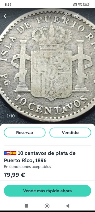 🇵🇷🇪🇸 OFERTA‼️ 2 Monedas de plata Puerto Rico