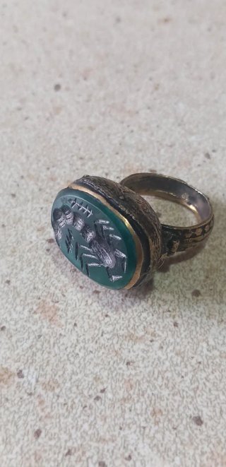 Anello sigillo afghano con scorpione