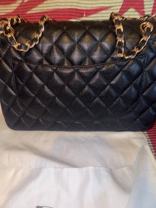 Borsa Chanel Pelle Nera Interno Rosso