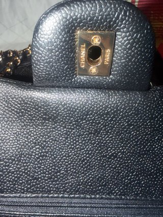 Borsa Chanel Pelle Nera Interno Rosso