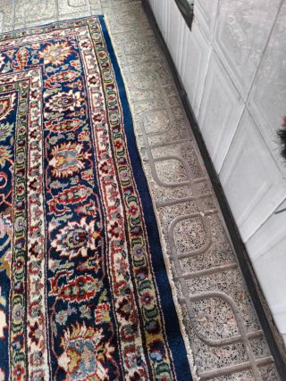 Alfombra Persa Sarough Lana Azul/Rojo