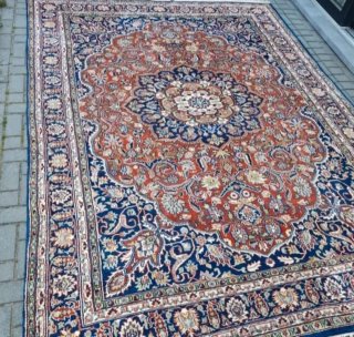 Alfombra Persa Sarough Lana Azul/Rojo
