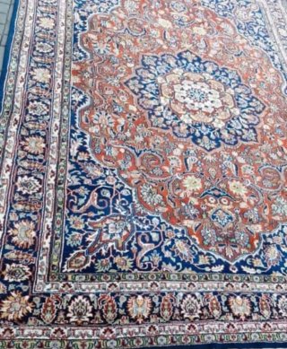 Alfombra Persa Sarough Lana Azul/Rojo