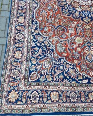 Alfombra Persa Sarough Lana Azul/Rojo