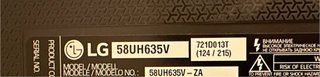 Televisor LG de 58 UH635V