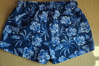 Bañador azul estampado floral