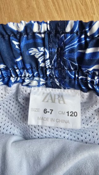 Bañador azul estampado floral