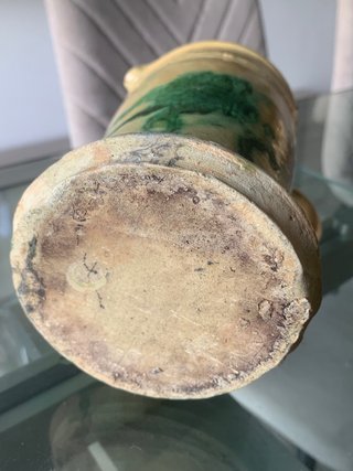 Antica brocca cannata smaltata primi '900