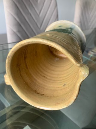 Antica brocca cannata smaltata primi '900