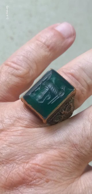 Anello sigillo afghano vintage
